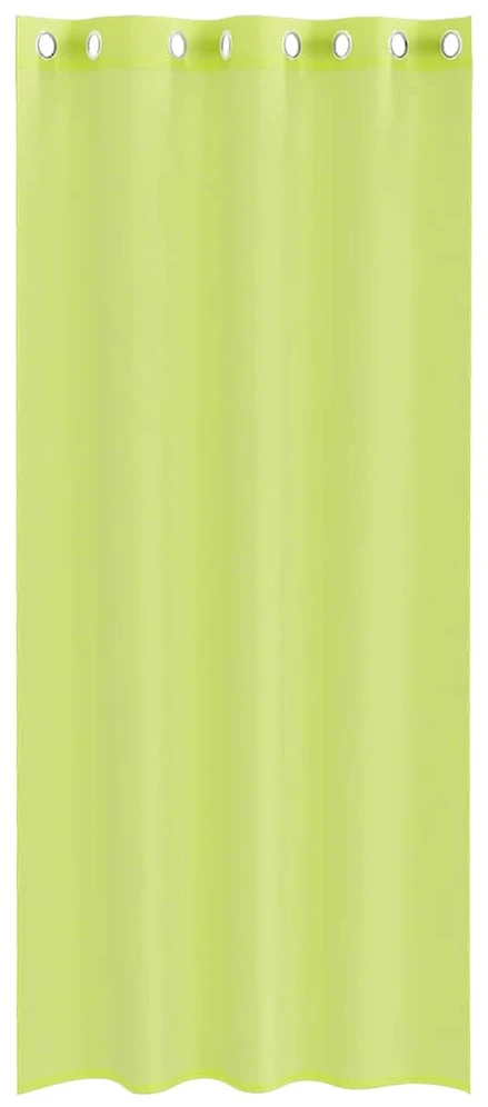 Voile užuolaidos su įvorėmis, 2vnt., obuolio žalios, 140x225cm