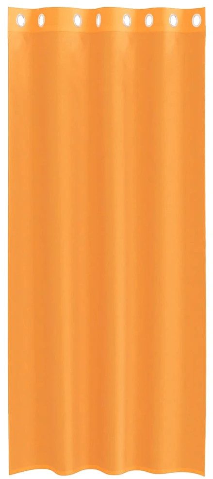 Voile užuolaidos su įvorėmis, 2vnt., oranžinis, 140x245cm