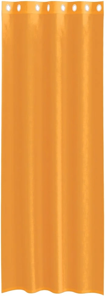 Voile užuolaidos su įvorėmis, 2vnt., oranžinis, 140x300cm