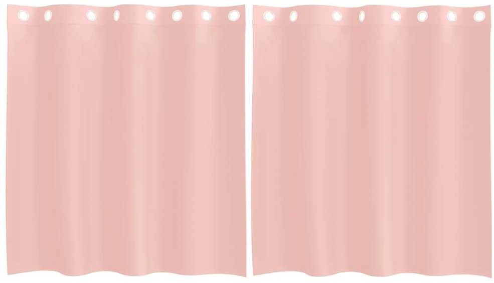 Voile užuolaidos su įvorėmis, 2vnt., rožinės spalvos, 140x140cm