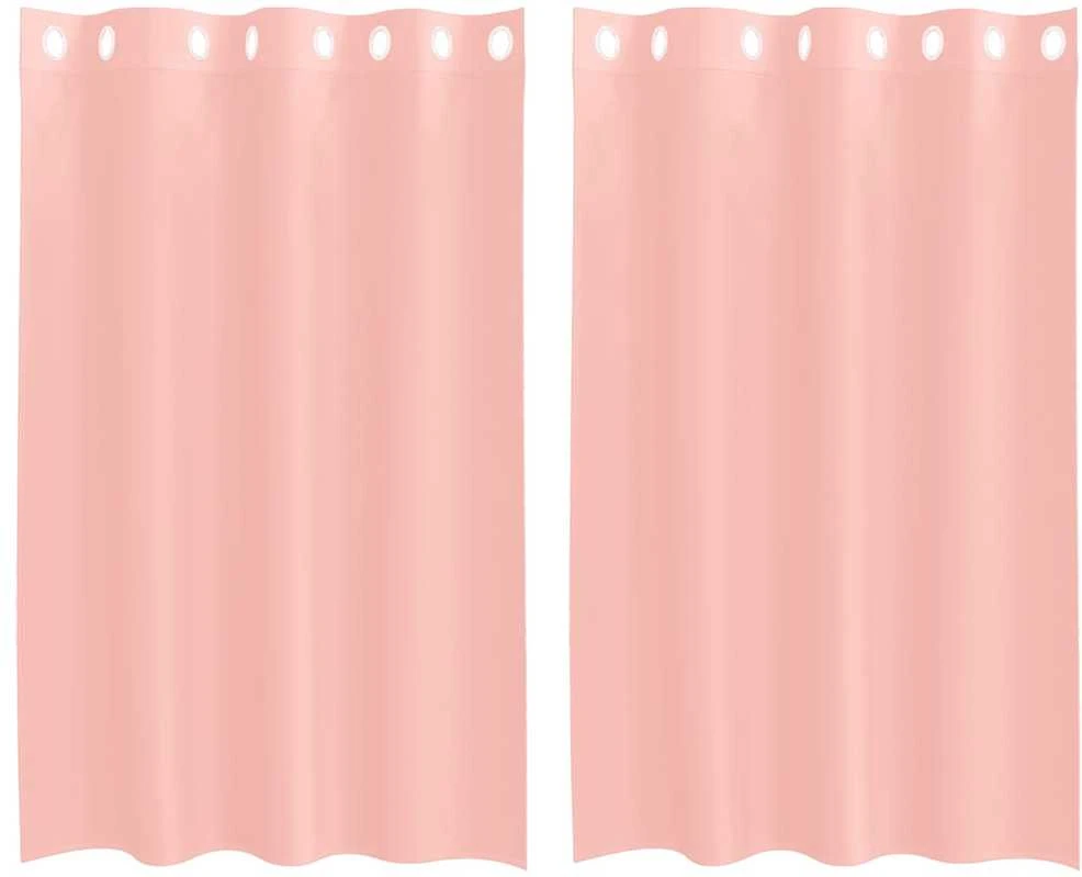 Voile užuolaidos su įvorėmis, 2vnt., rožinės spalvos, 140x175cm
