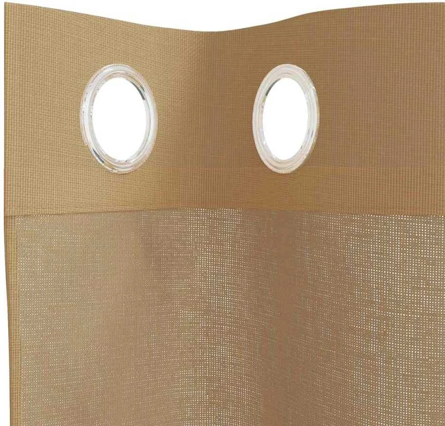 Voile užuolaidos su įvorėmis, 2vnt., smėlio spalvos