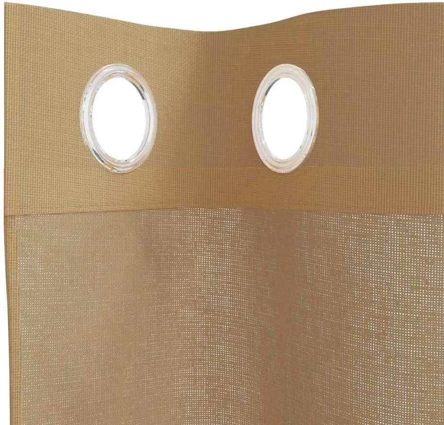 Voile užuolaidos su įvorėmis, 2vnt., smėlio spalvos