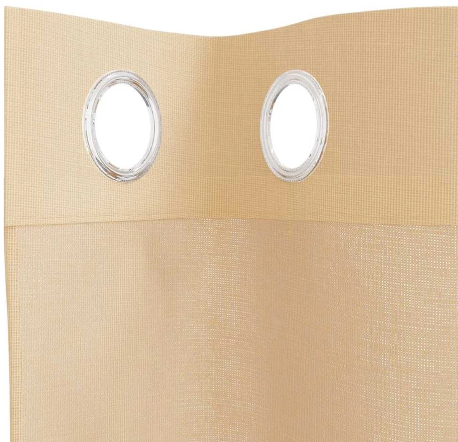 Voile užuolaidos su įvorėmis, 2vnt., smėlio spalvos