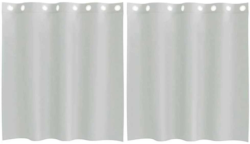 Voile užuolaidos su įvorėmis, 2vnt., šviesiai pilkas, 140x140cm