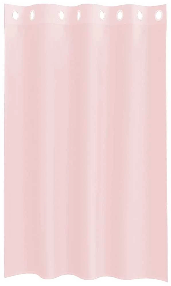Voile užuolaidos su įvorėmis, 2vnt., šviesiai rožinė, 140x175cm
