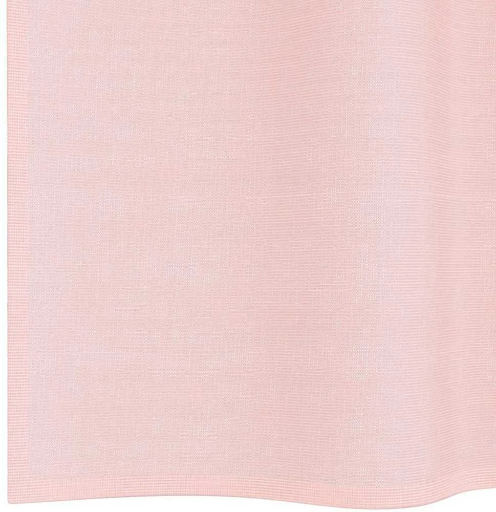 Voile užuolaidos su įvorėmis, 2vnt., šviesiai rožinė, 140x140cm