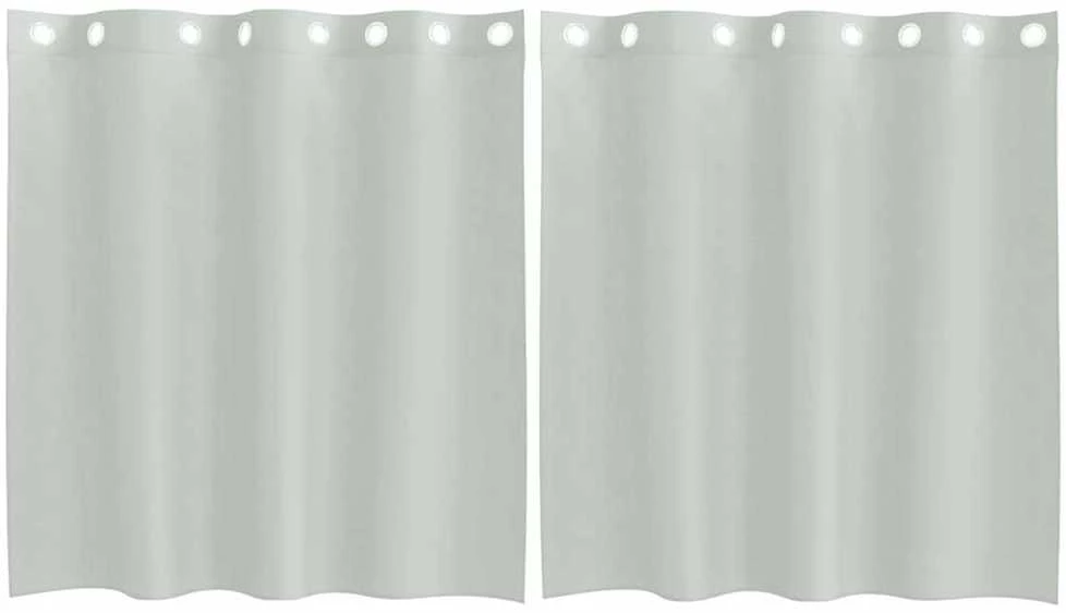 Voile užuolaidos su įvorėmis, 2vnt., šviesiai pilkas, 140x140cm