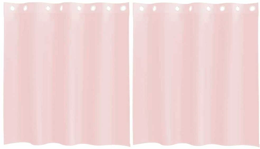 Voile užuolaidos su įvorėmis, 2vnt., šviesiai rožinė, 140x140cm