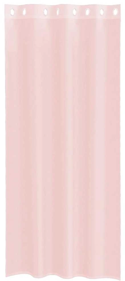 Voile užuolaidos su įvorėmis, 2vnt., šviesiai rožinė, 140x245cm
