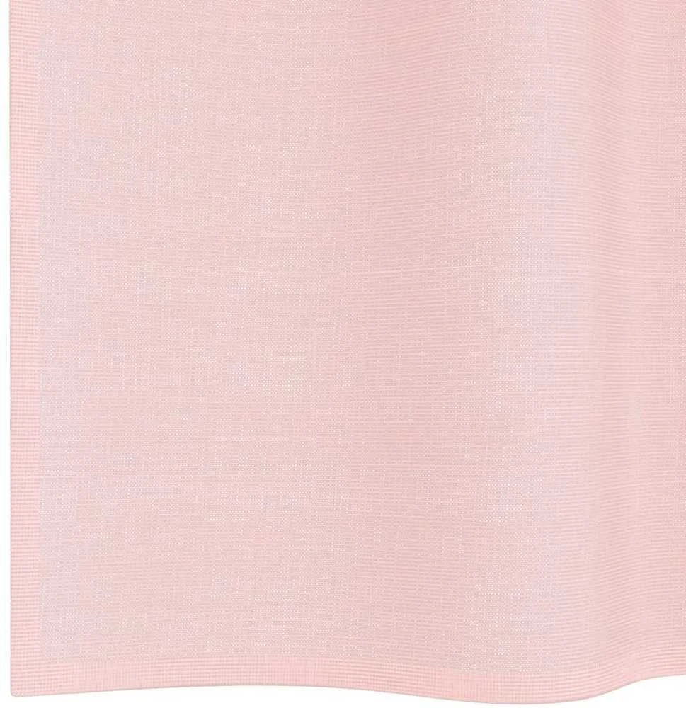 Voile užuolaidos su įvorėmis, 2vnt., šviesiai rožinė, 140x300cm