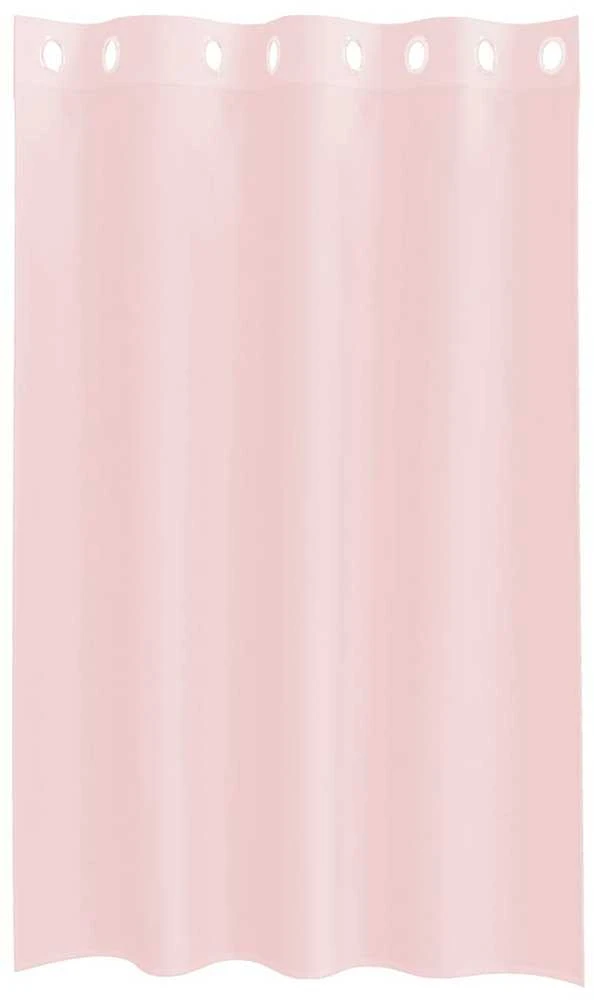 Voile užuolaidos su įvorėmis, 2vnt., šviesiai rožinė, 140x175cm