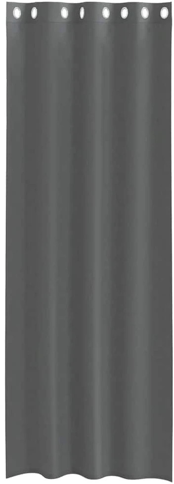 Voile užuolaidos su įvorėmis, 2vnt., tamsiai pilkas, 140x300cm