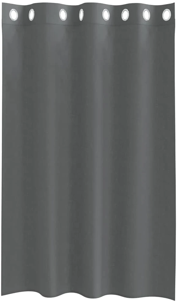 Voile užuolaidos su įvorėmis, 2vnt., tamsiai pilkas, 140x175cm