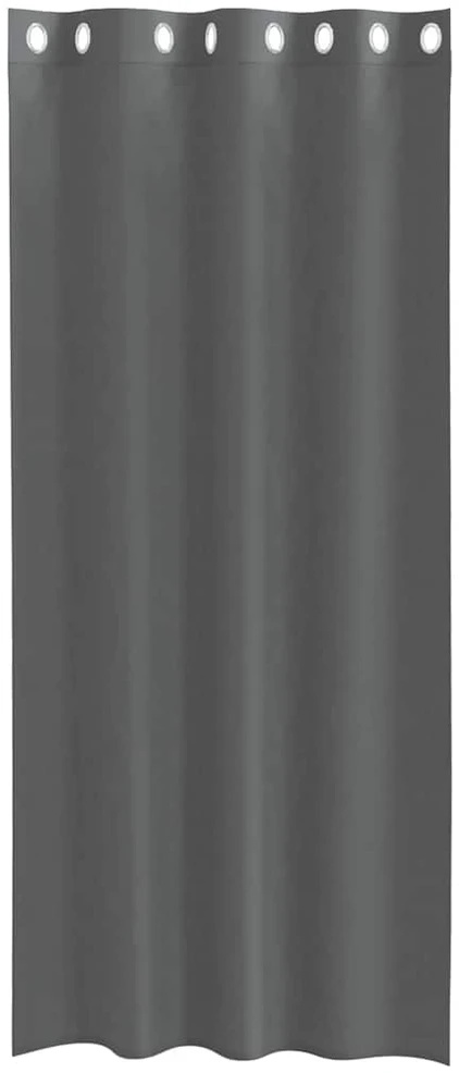 Voile užuolaidos su įvorėmis, 2vnt., tamsiai pilkas, 140x245cm
