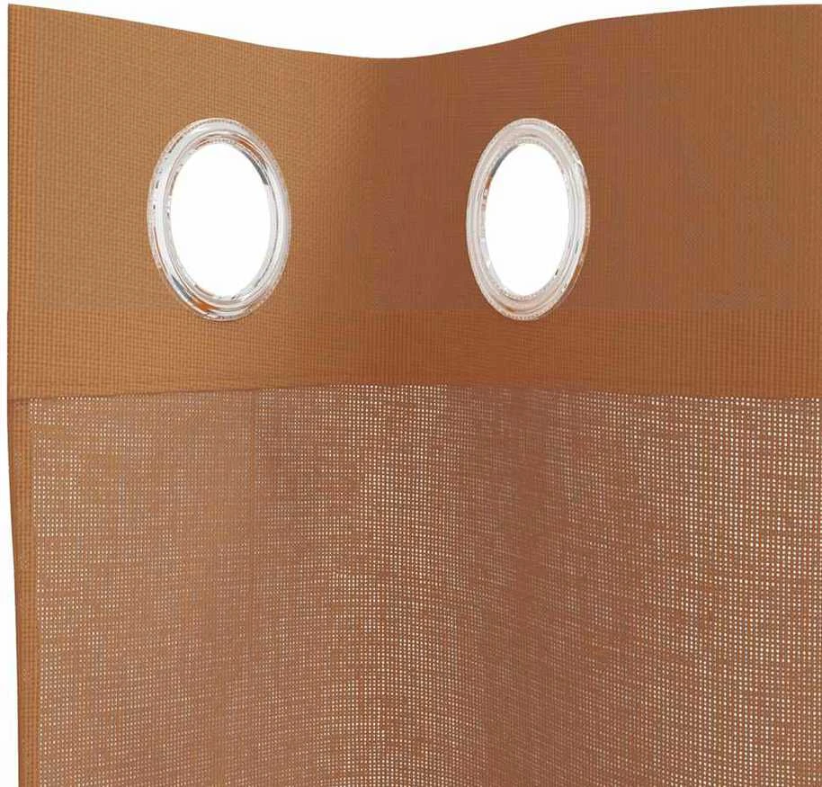 Voile užuolaidos su įvorėmis, 2vnt., terakota spalvos