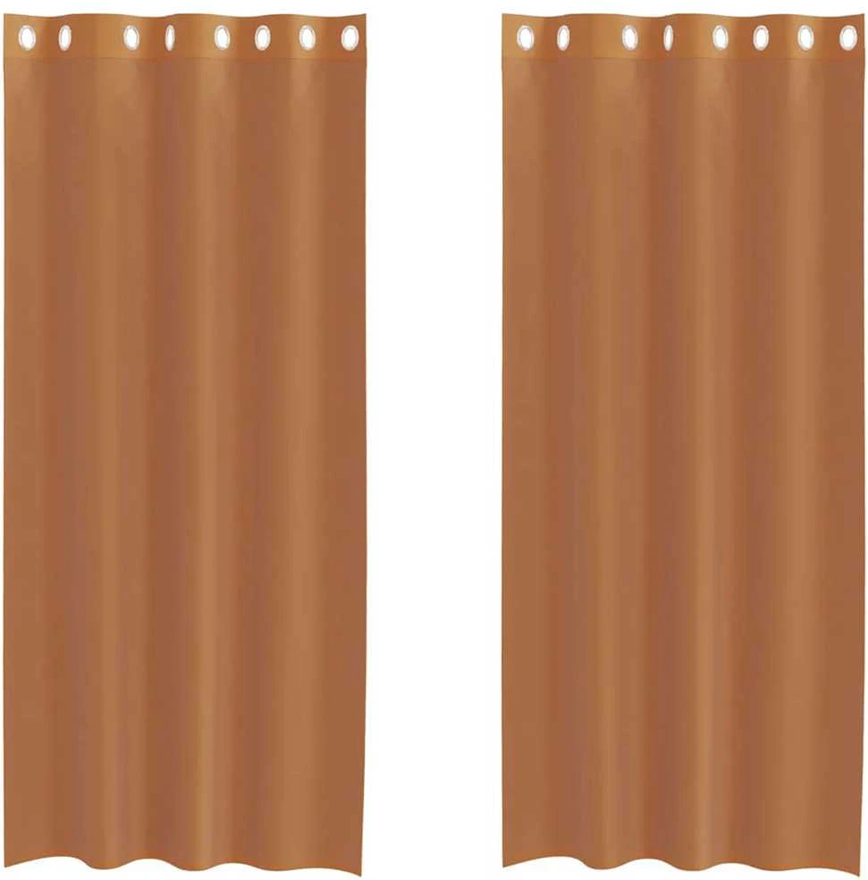 Voile užuolaidos su įvorėmis, 2vnt., terakota spalvos