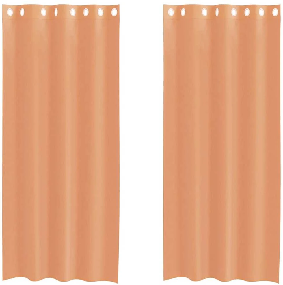 Voile užuolaidos su įvorėmis, 2vnt., terakota spalvos