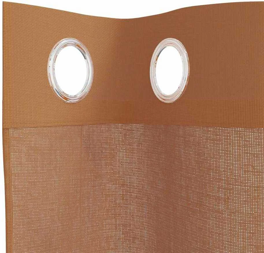 Voile užuolaidos su įvorėmis, 2vnt., terakota spalvos