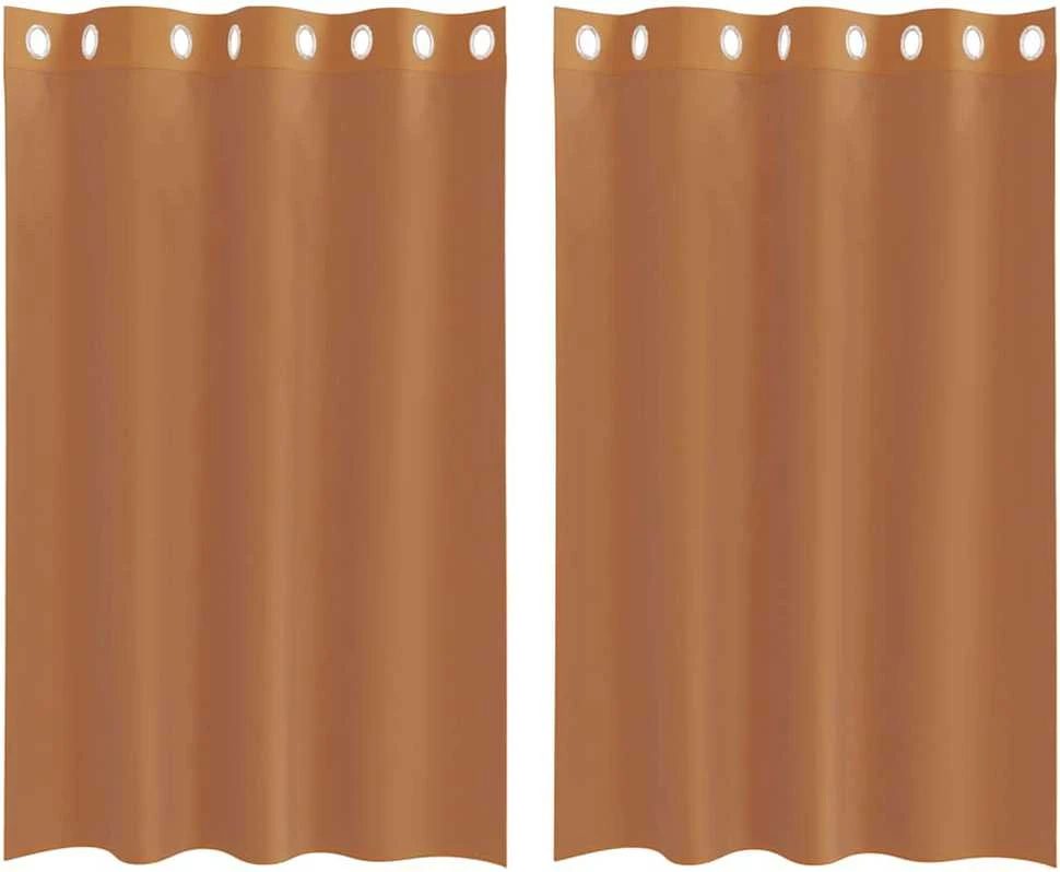 Voile užuolaidos su įvorėmis, 2vnt., terakota spalvos