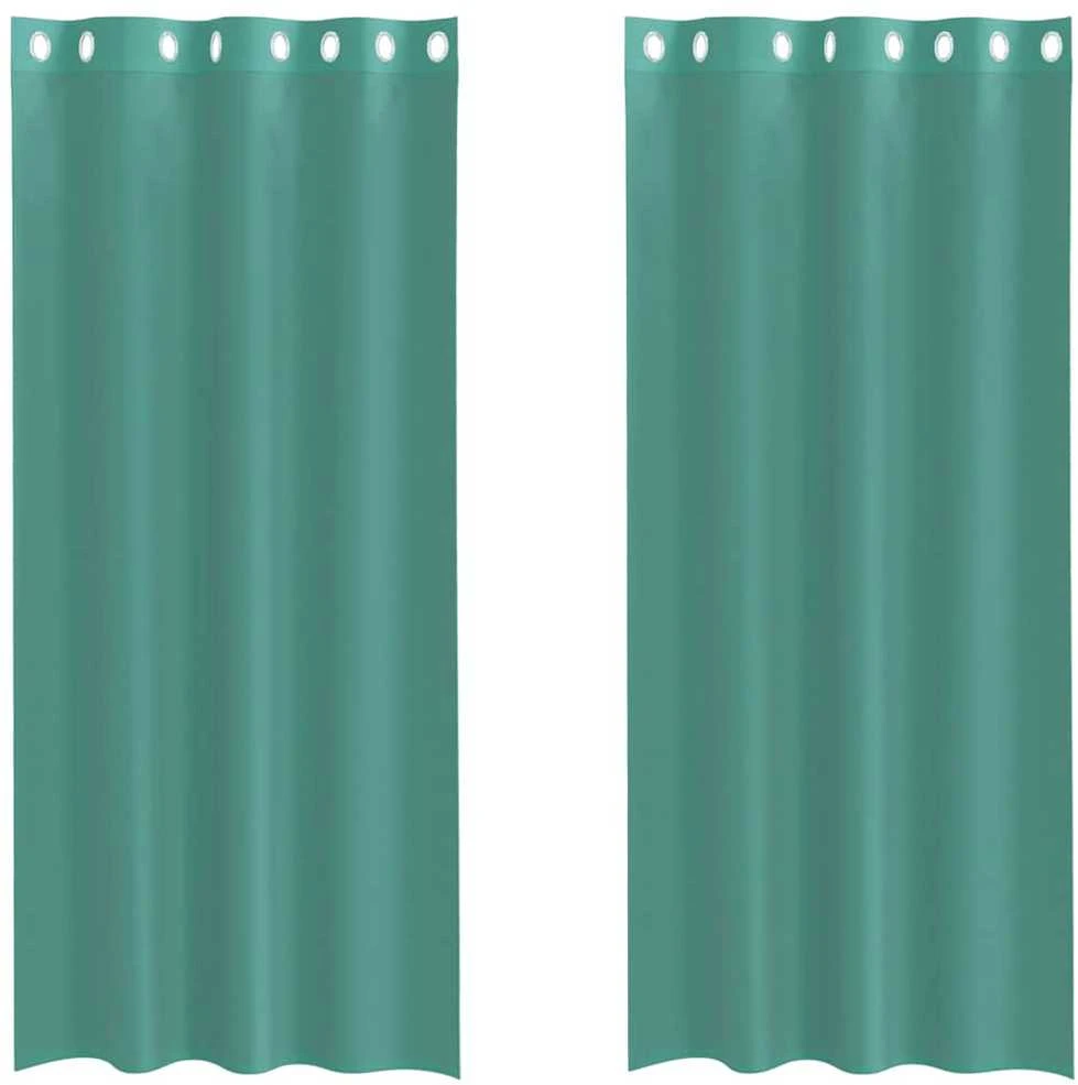 Voile užuolaidos su įvorėmis, 2vnt., turkio spalvos