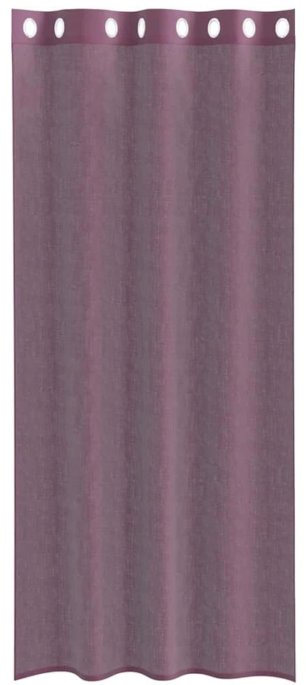 Voile užuolaidos su įvorėmis, 2vnt., violetinės sp., 140x225cm