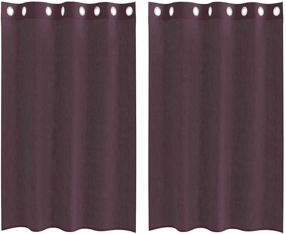 Voile užuolaidos su įvorėmis, 2vnt., violetinės sp., 140x175cm