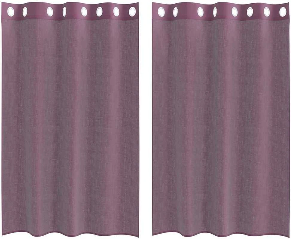 Voile užuolaidos su įvorėmis, 2vnt., violetinės sp., 140x175cm