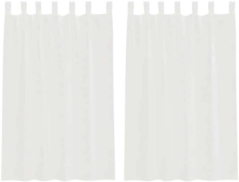 Voile užuolaidos su kilpomis, 2vnt., baltos spalvos, 140x175cm