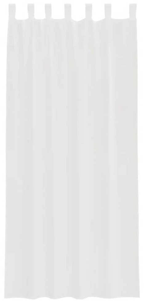 Voile užuolaidos su kilpomis, 2vnt., baltos spalvos, 140x225cm