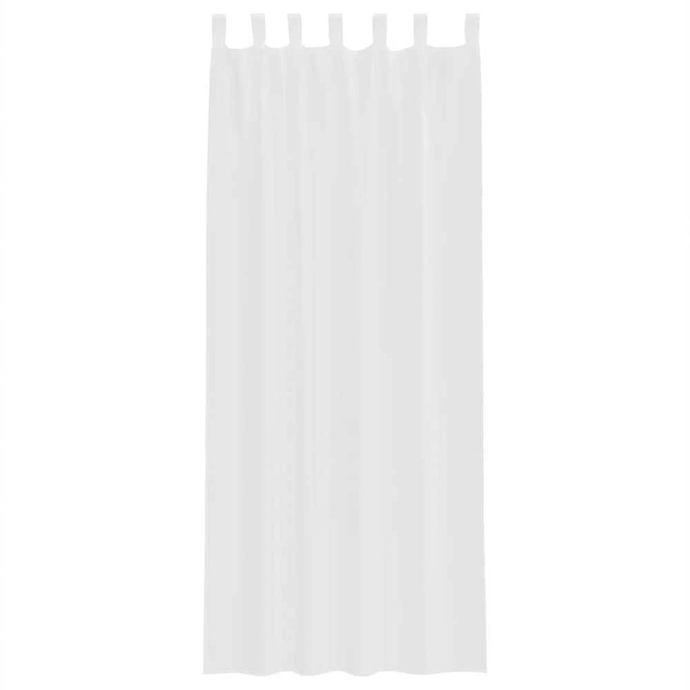 Voile užuolaidos su kilpomis, 2vnt., baltos spalvos, 140x260cm