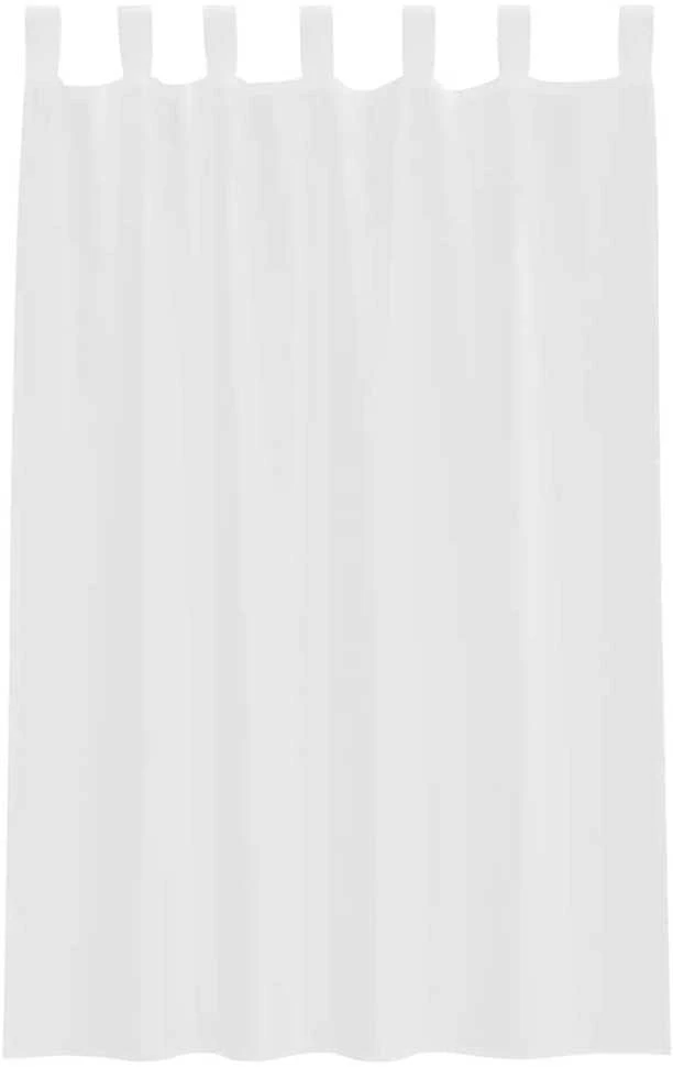 Voile užuolaidos su kilpomis, 2vnt., baltos spalvos, 140x175cm