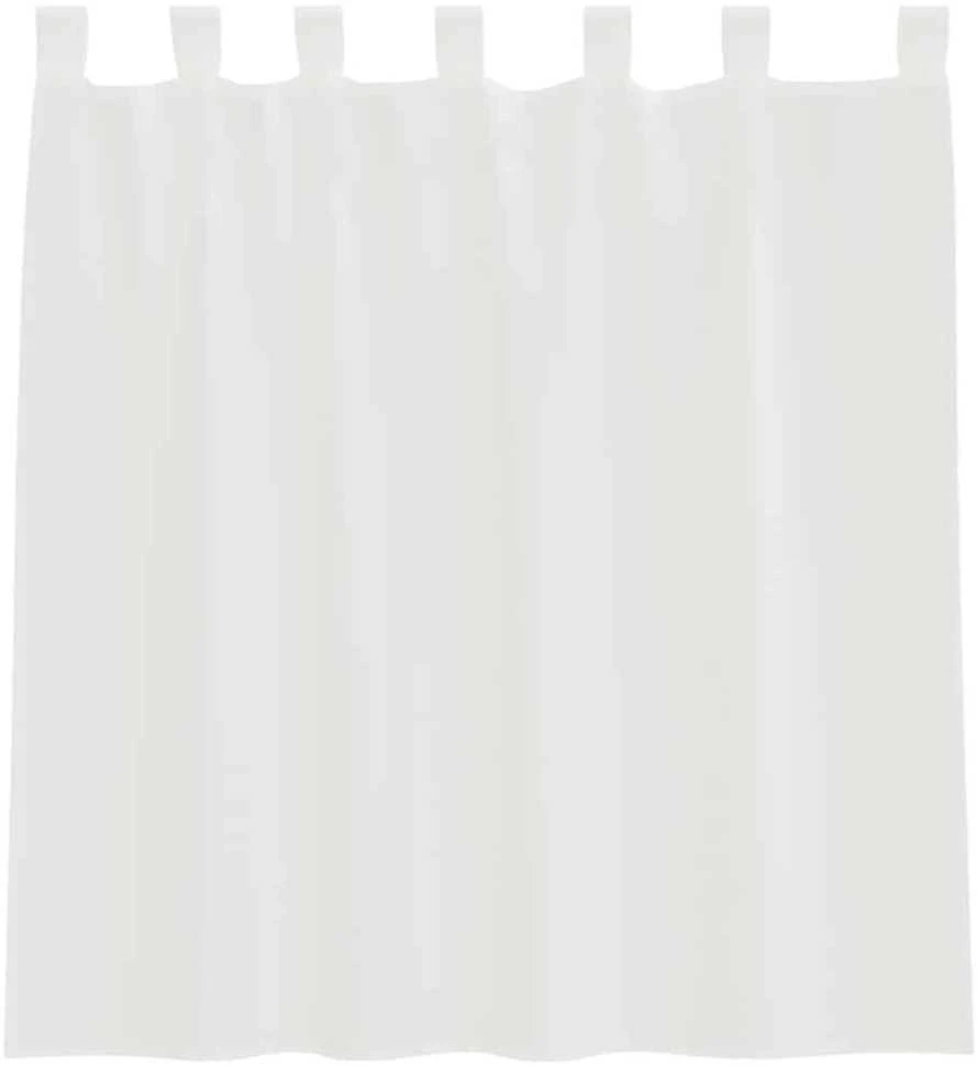 Voile užuolaidos su kilpomis, 2vnt., baltos spalvos, 140x140cm
