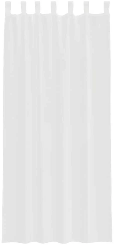 Voile užuolaidos su kilpomis, 2vnt., baltos spalvos, 140x245cm