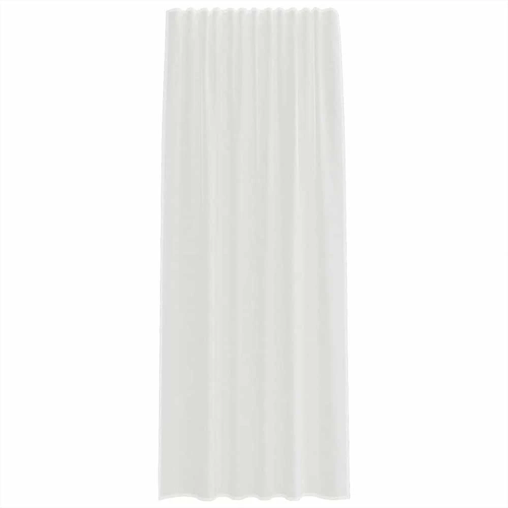 Voile užuolaidos su kilpomis, 2vnt., baltos spalvos, 140x225cm