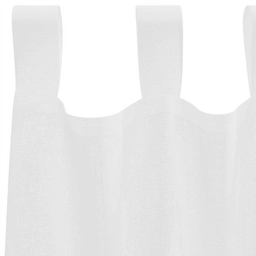 Voile užuolaidos su kilpomis, 2vnt., baltos spalvos, 140x225cm