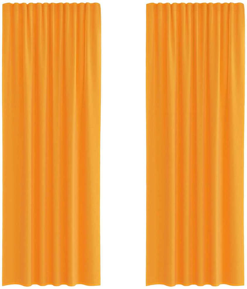 Voile užuolaidos su kilpomis, 2vnt., oranžinis, 140x260cm