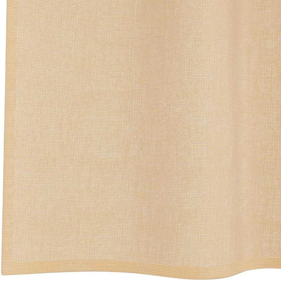 Voile užuolaidos su kilpomis, 2vnt., smėlio spalvos, 140x245cm
