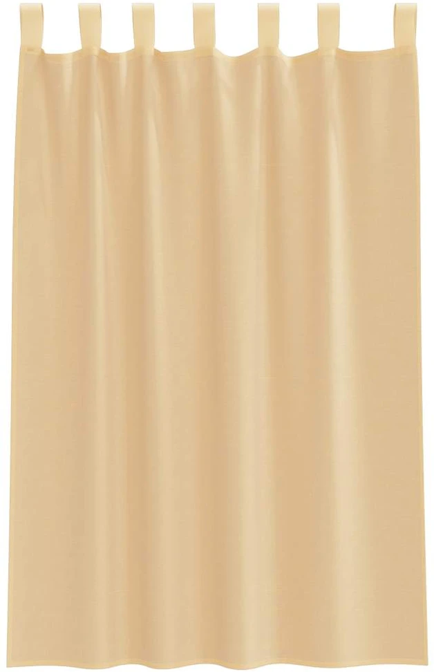 Voile užuolaidos su kilpomis, 2vnt., smėlio spalvos, 140x175cm