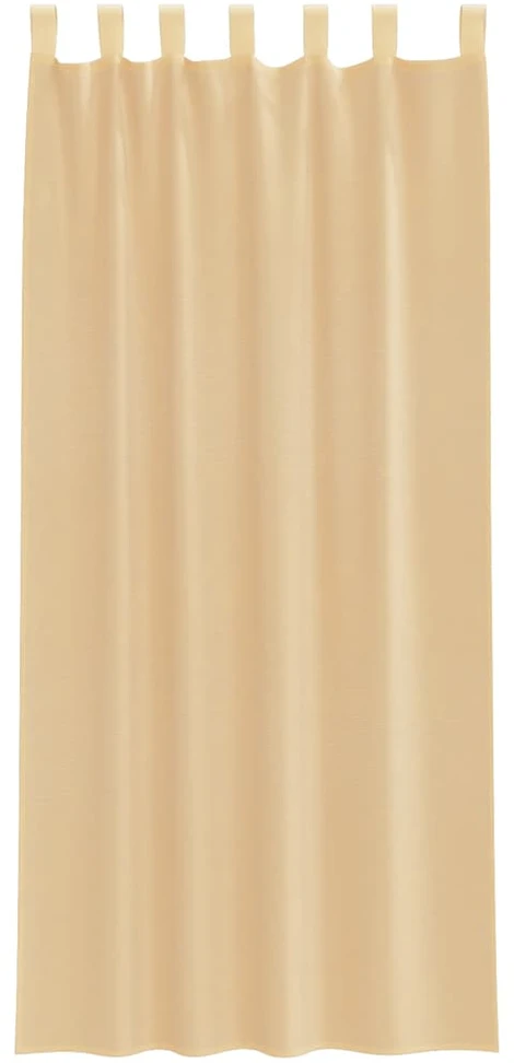 Voile užuolaidos su kilpomis, 2vnt., smėlio spalvos, 140x225cm