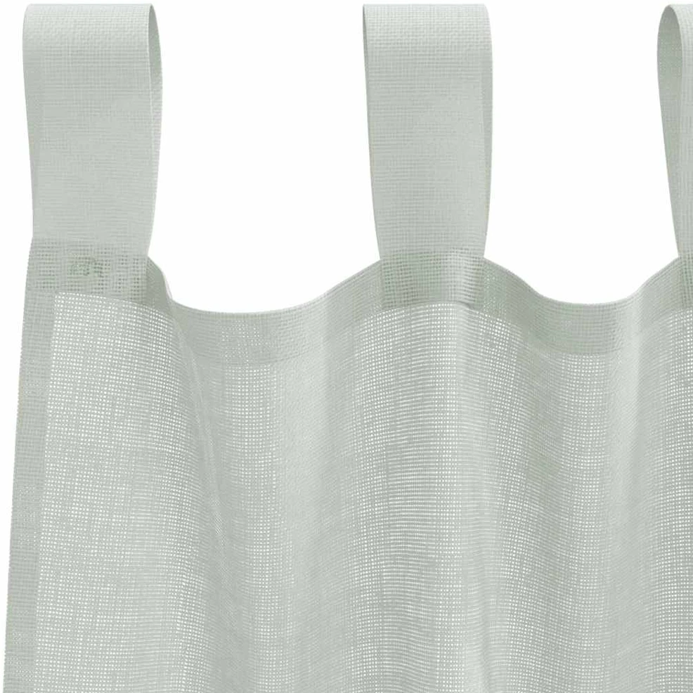 Voile užuolaidos su kilpomis, 2vnt., šviesiai pilkas, 140x260cm