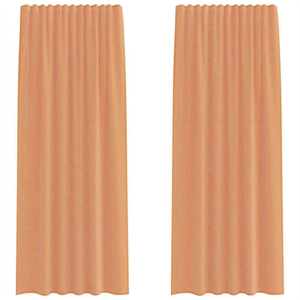 Voile užuolaidos su kilpomis, 2vnt., terakota sp., 140x245cm
