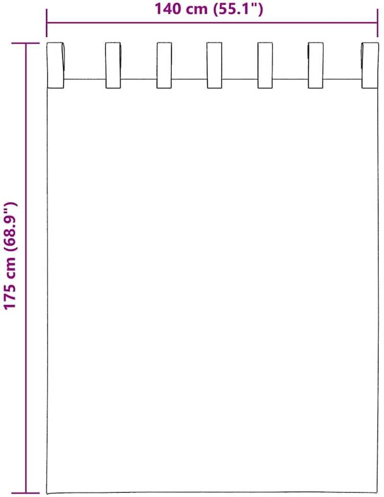 Voile užuolaidos su kilpomis, 2vnt., terakota sp., 140x175cm