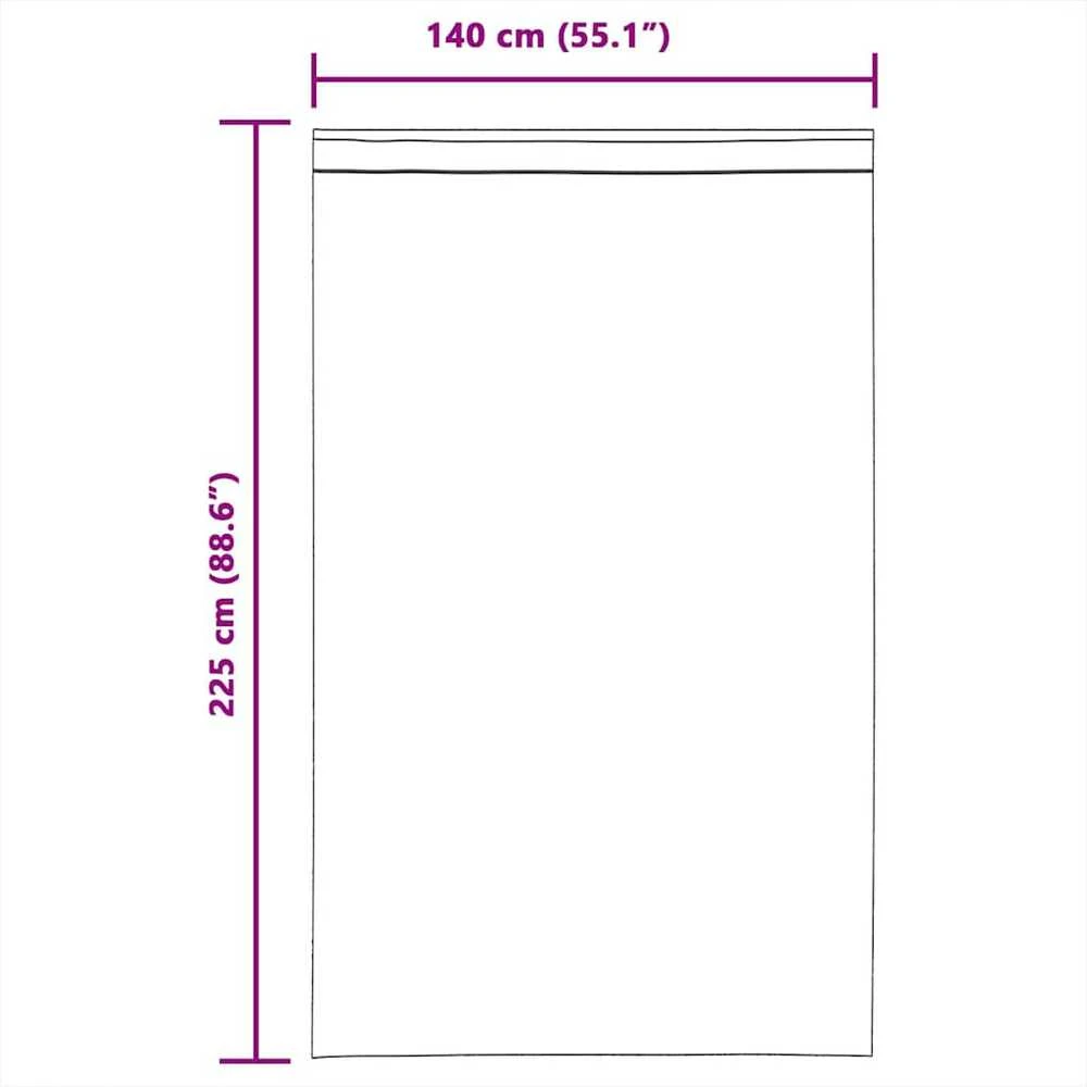 Voile užuolaidos su kilpomis, 2vnt., terakota sp., 140x225cm