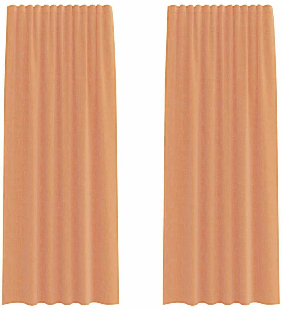 Voile užuolaidos su kilpomis, 2vnt., terakota sp., 140x225cm