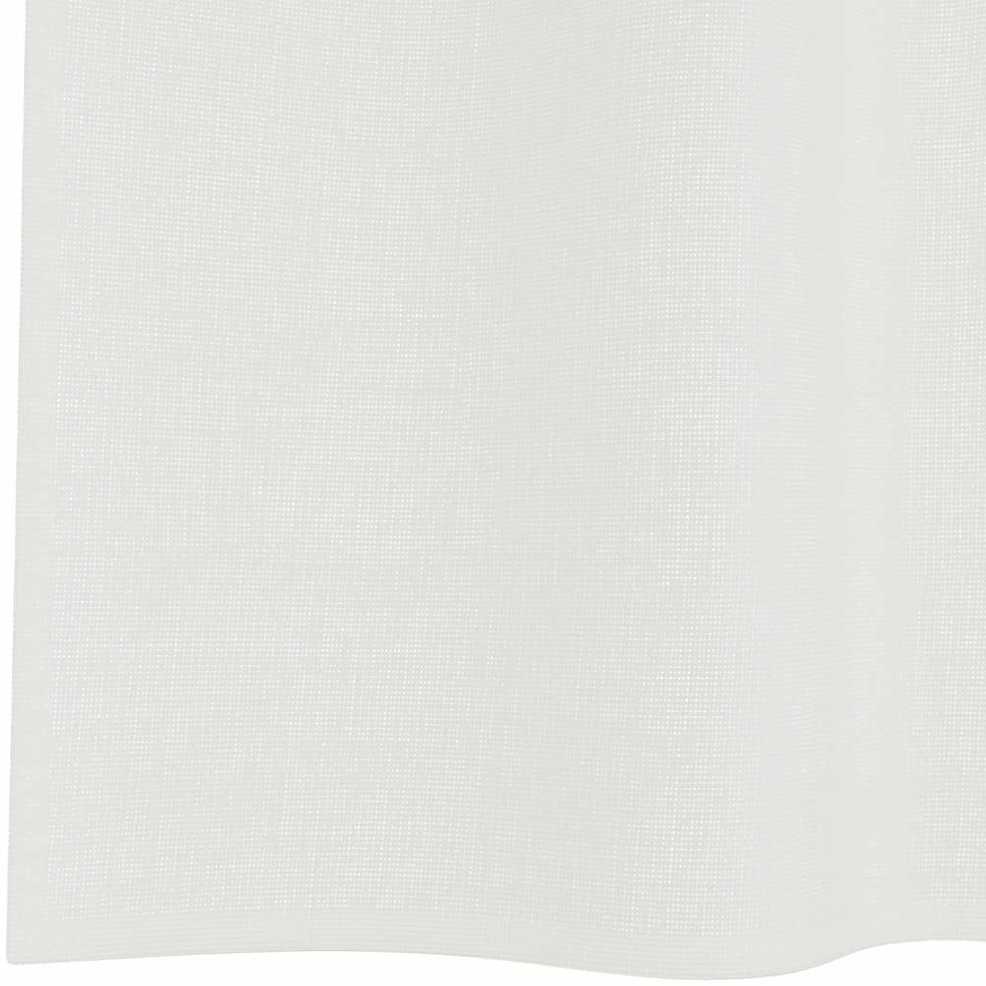 Voile užuolaidos su strypų kišenėmis, 2vnt., baltos spalvos