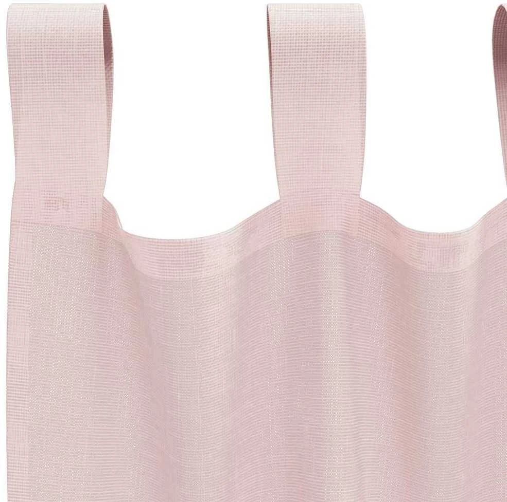 Voile užuolaidos su strypų kišenėmis, 2vnt., šviesiai rožinės