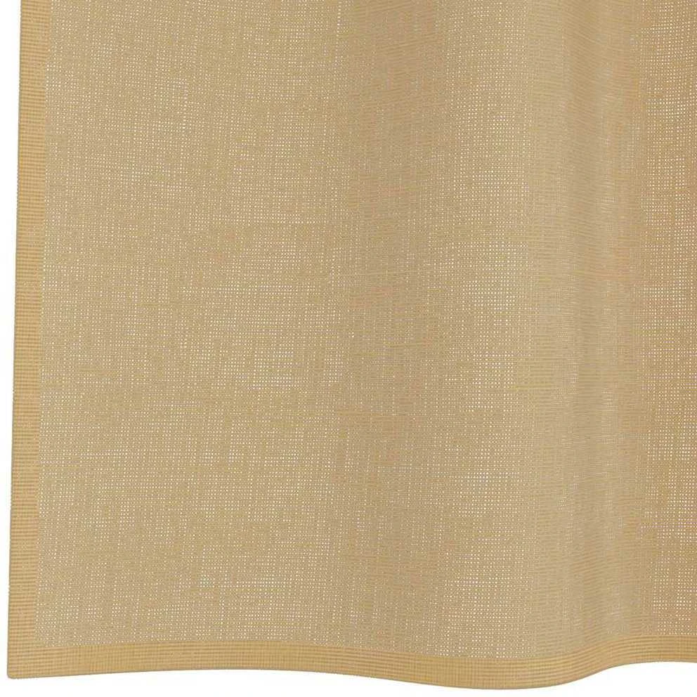 Voile užuolaidos su strypų kišenėmis, 2vnt., smėlio spalvos