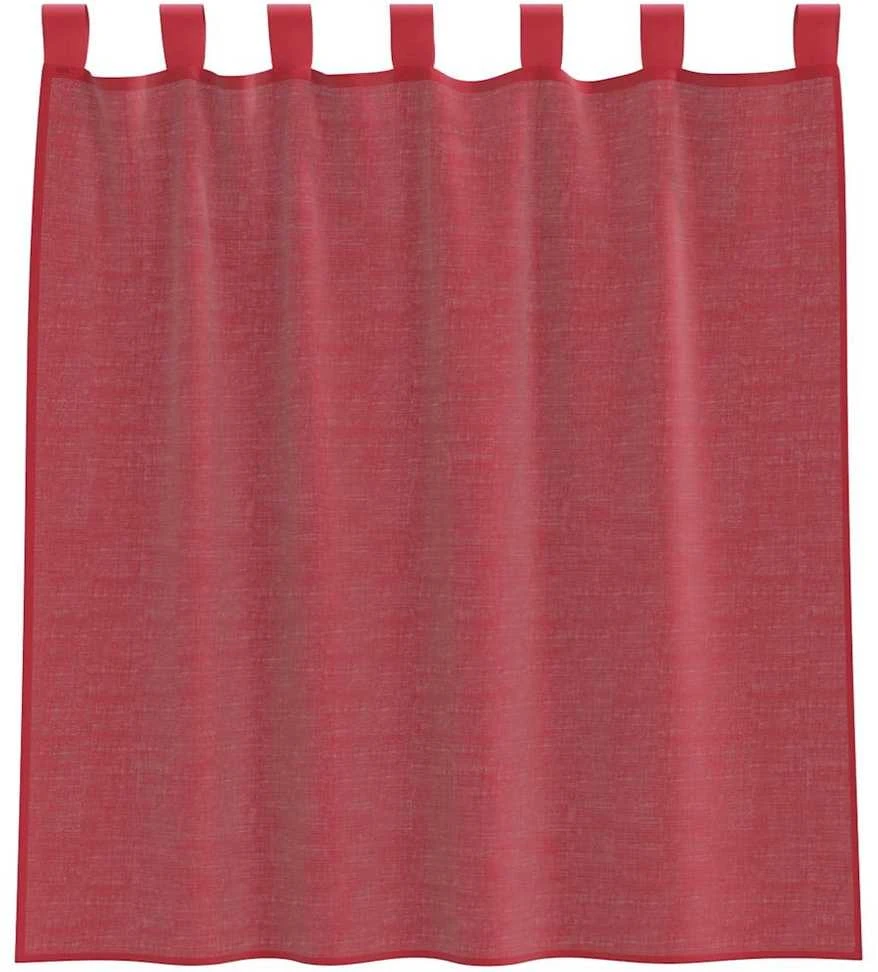 Voile užuolaidos su strypų kišenėmis, 2vnt., raudonojo vyno sp.