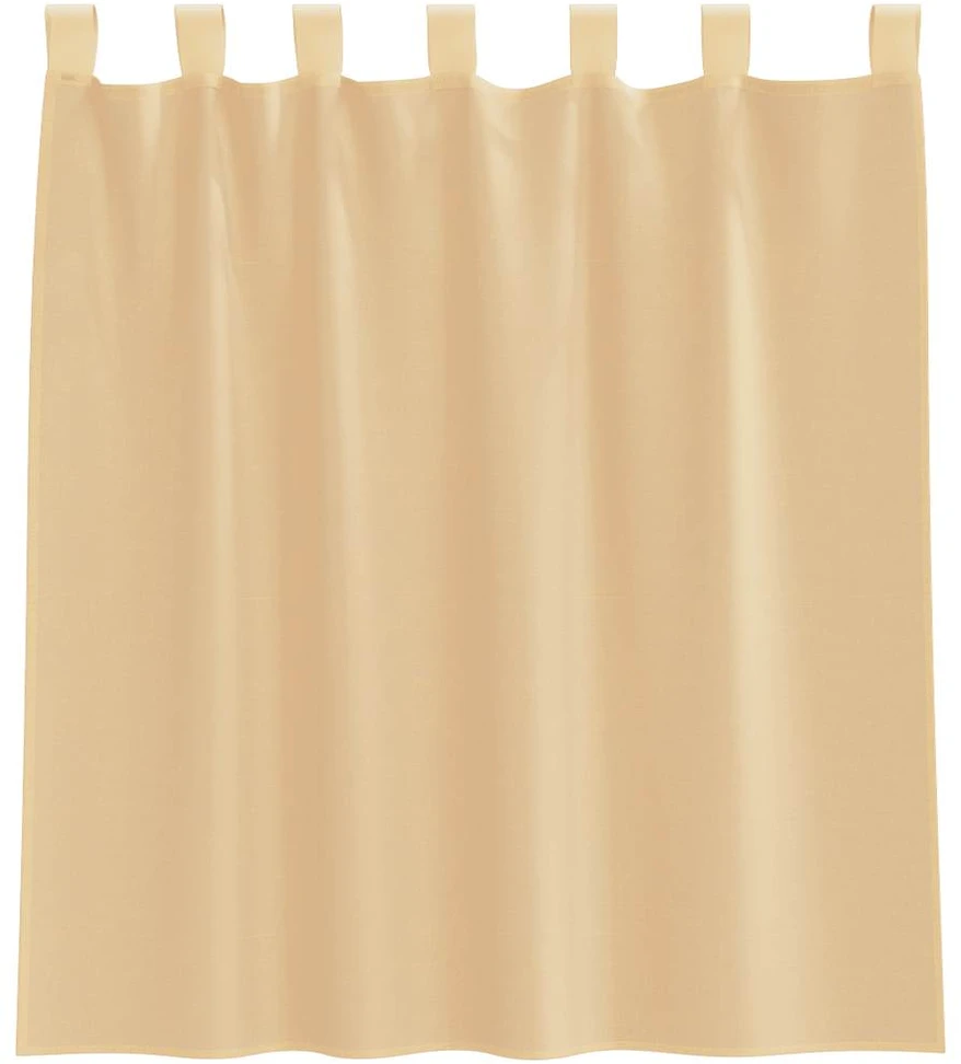 Voile užuolaidos su strypų kišenėmis, 2vnt., smėlio spalvos